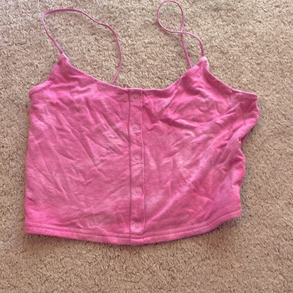 me to we pink tanktop/crop top